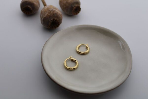 ORECCHINI CERCHI MARTELLATI MINI