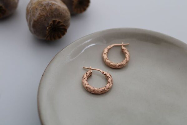 ORECCHINI CERCHI INTRECCIATI MINI